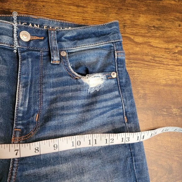 American Eagle Jeans 2 S Jegging Next Level Stretch Super Hi Rise Medium Light - Picture 9 of 13